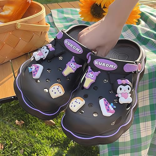 Kuromi Black Crocs - Kawaii Shoes Slippers(11009) – Gookka