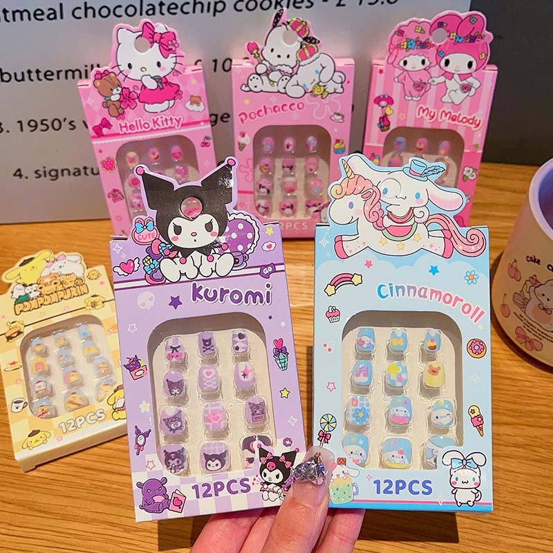 12pcs Sanrio Kids Press - On Nail Kit(9008) - Gookka