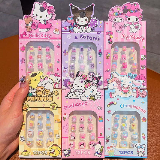 12pcs Sanrio Kids Press - On Nail Kit(9008) - Gookka