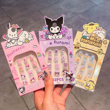 12pcs Sanrio Kids Press - On Nail Kit(9008) - Gookka