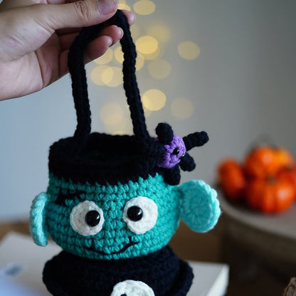 Trick or treat Happy Halloween-Green Monster candy bag- Crochet Kit(13003)