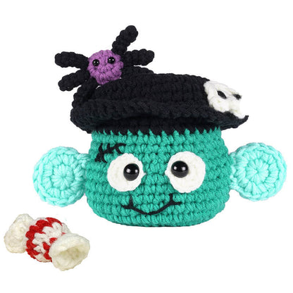 Trick or treat Happy Halloween-Green Monster candy bag- Crochet Kit(13003)