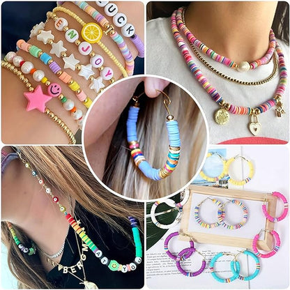 132pcs color clay bead bracelet making set - Gookka