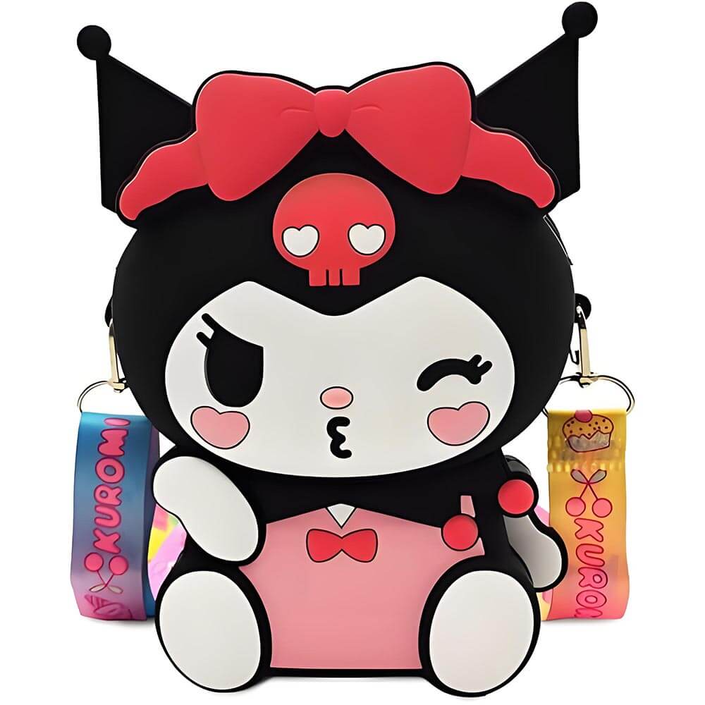 Sanrio Kuromi Kawaii Anime Coin Wallet Purse Shoulder Bag for Girls