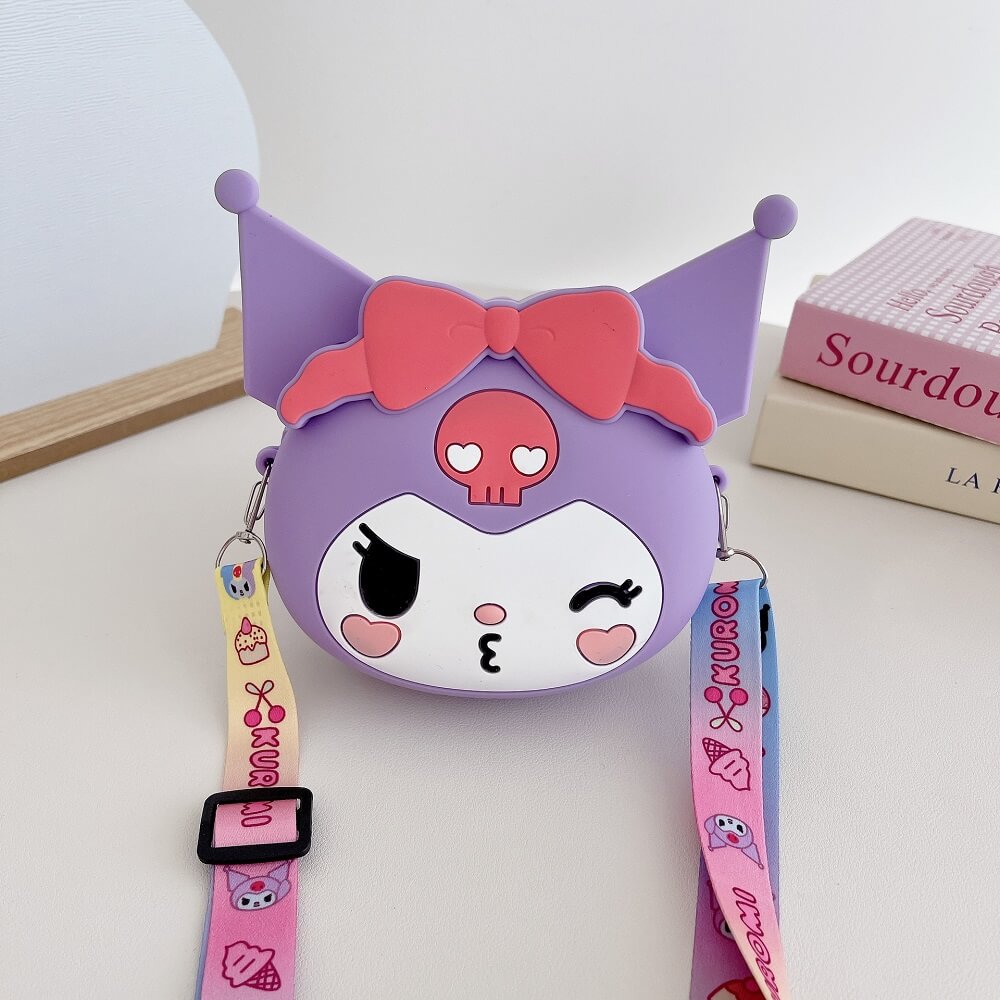 Kuromi Character Coin Wallet Shoulder Bag Kawaii Anime Purse Sanrio