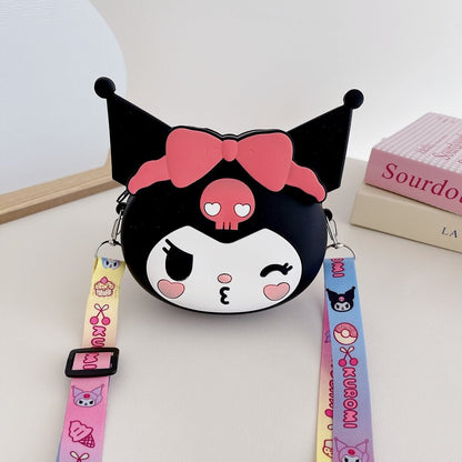 Kawaii Sanrio Kuromi Coin Wallet Purse with Stylish Shoulder Strap