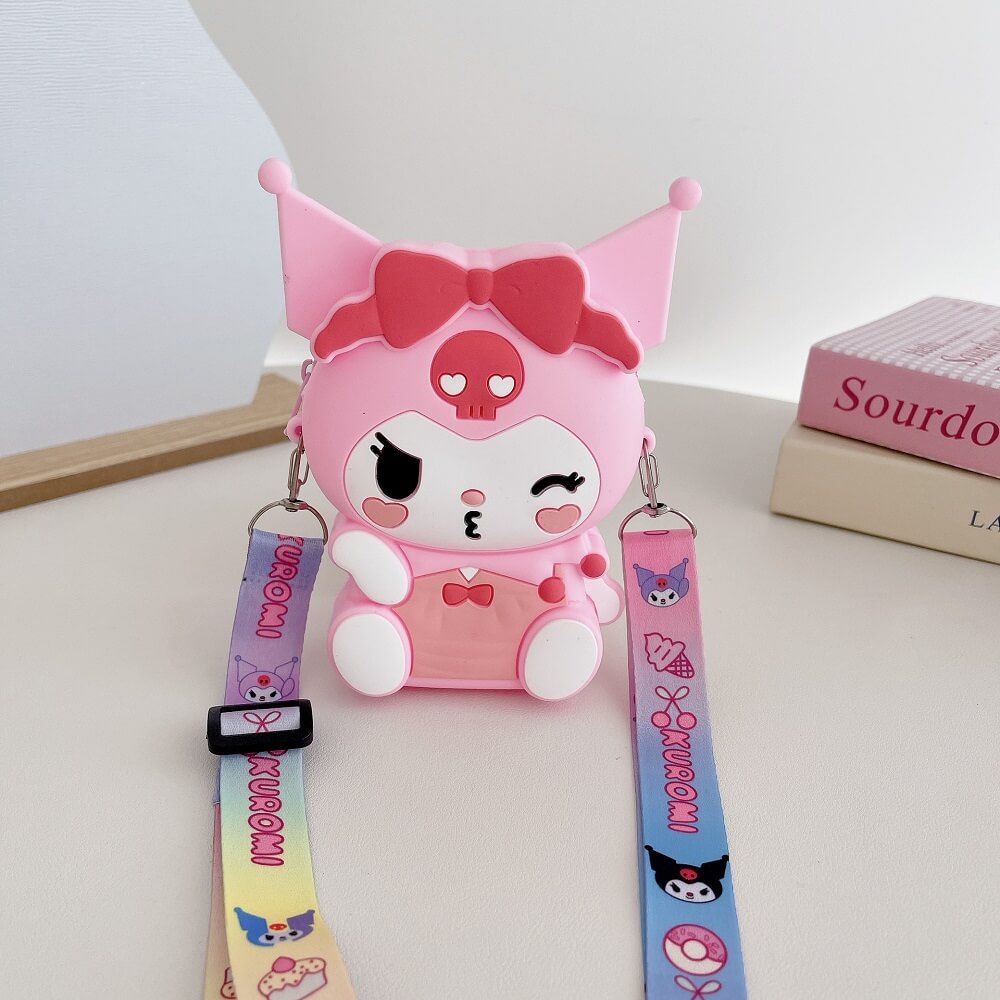 Sanrio Kuromi Cute Coin Purse and Shoulder Bag for Travel or Shopping
