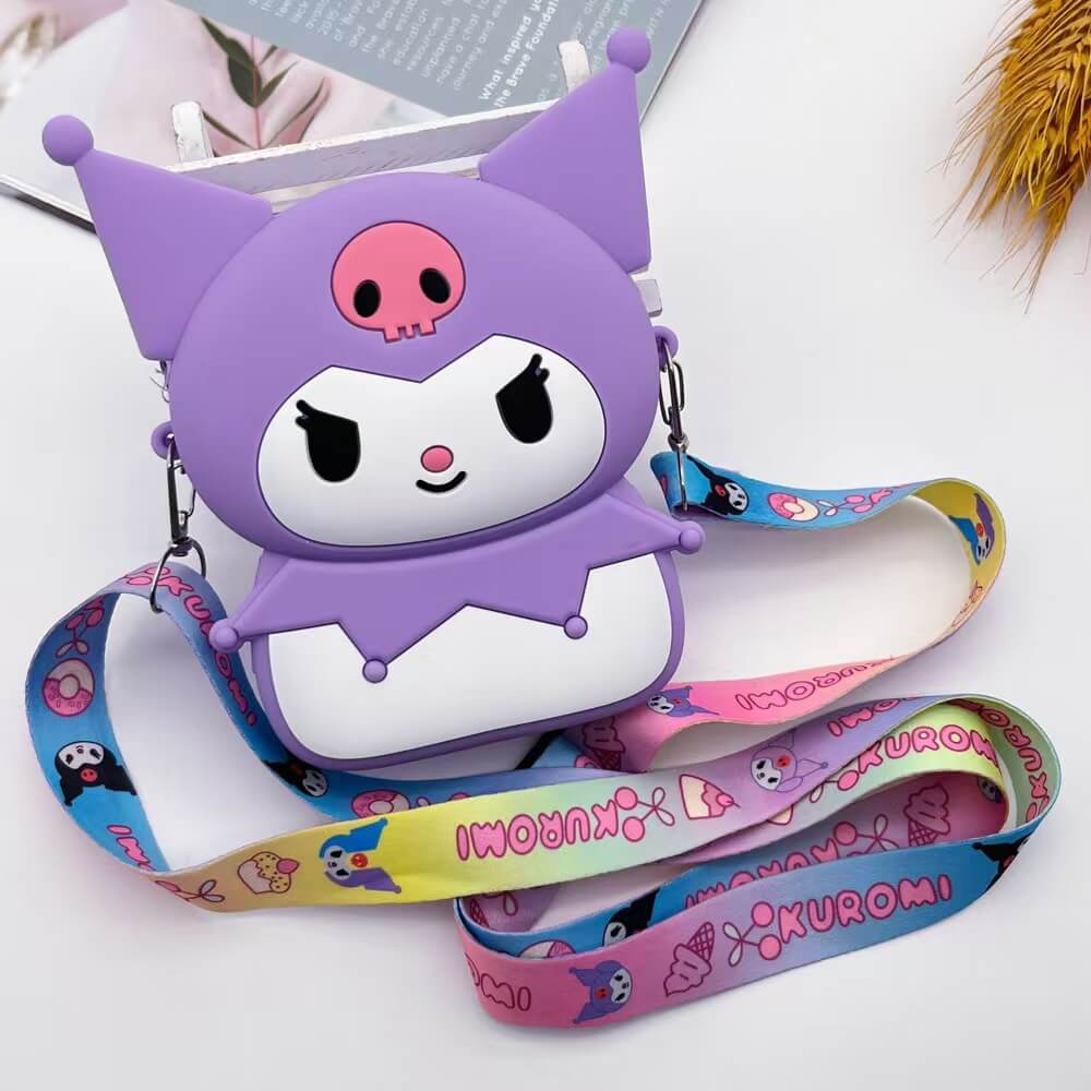 Cute Sanrio Kuromi Kawaii Coin Purse Shoulder Bag for Teenagers