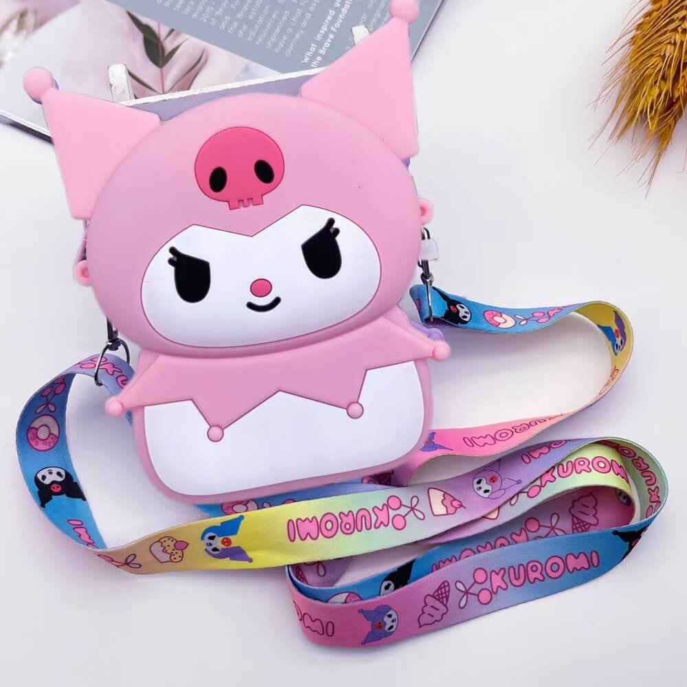 Sanrio Kuromi Kawaii Coin Purse Shoulder Bag for Women and Girls