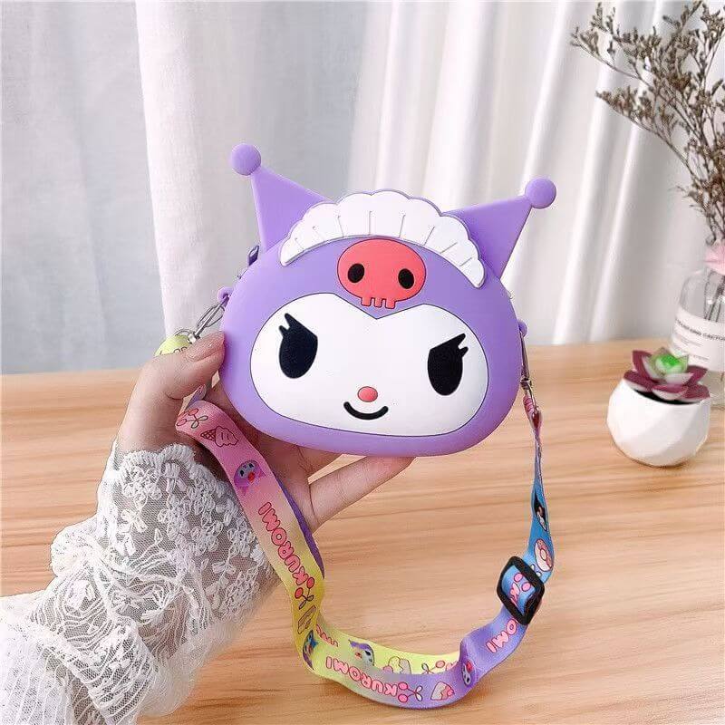 Kawaii Sanrio Kuromi Coin Purse Shoulder Bag for Casual and Cute Looks