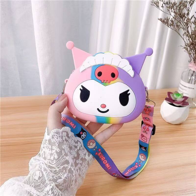 Kuromi Character Coin Wallet Shoulder Bag Kawaii Anime Purse Sanrio