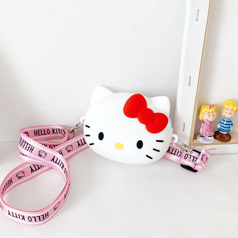 Hello Kitty Coin Wallet Purse Kawaii Style Sanrio Shoulder Bag  Sanrio Hello Kitty Kawaii Coin Purse Shoulder Bag for Daily Use  Hello Kitty Kawaii Shoulder Bag with Coin Wallet Purse Sanrio Gift