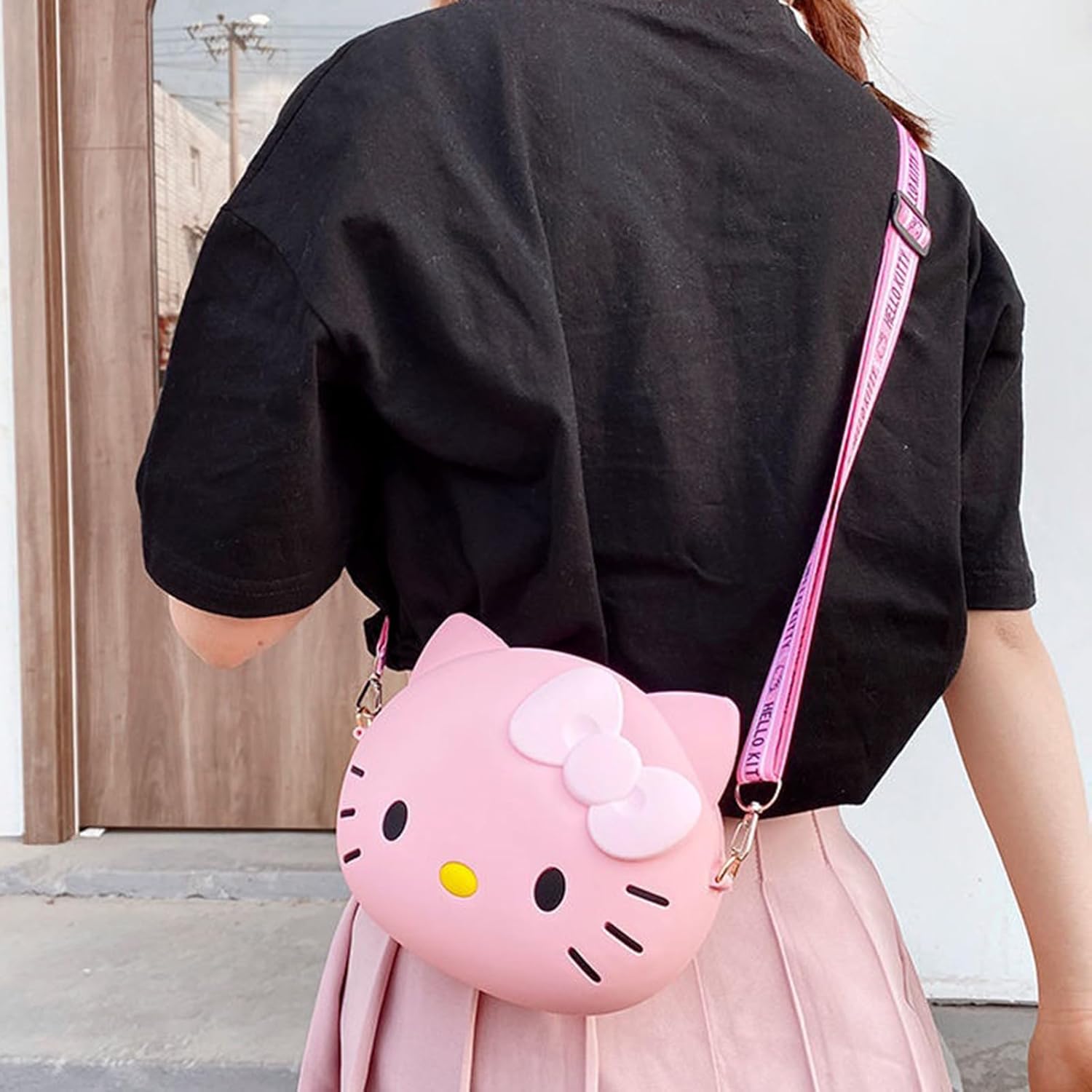 Anime Hello Kitty Kawaii Coin Wallet Shoulder Purse Sanrio Fashion  Sanrio Hello Kitty Kawaii Style Coin Purse and Shoulder Bag Combo