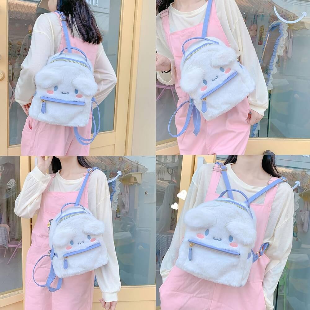 Soft Fuzzy Anime Cartoon Handbag – Cute and Furry Purse for Fashionistas  Cute Anime Cartoon Furry Handbag – Soft and Cozy Bag for Everyday Use