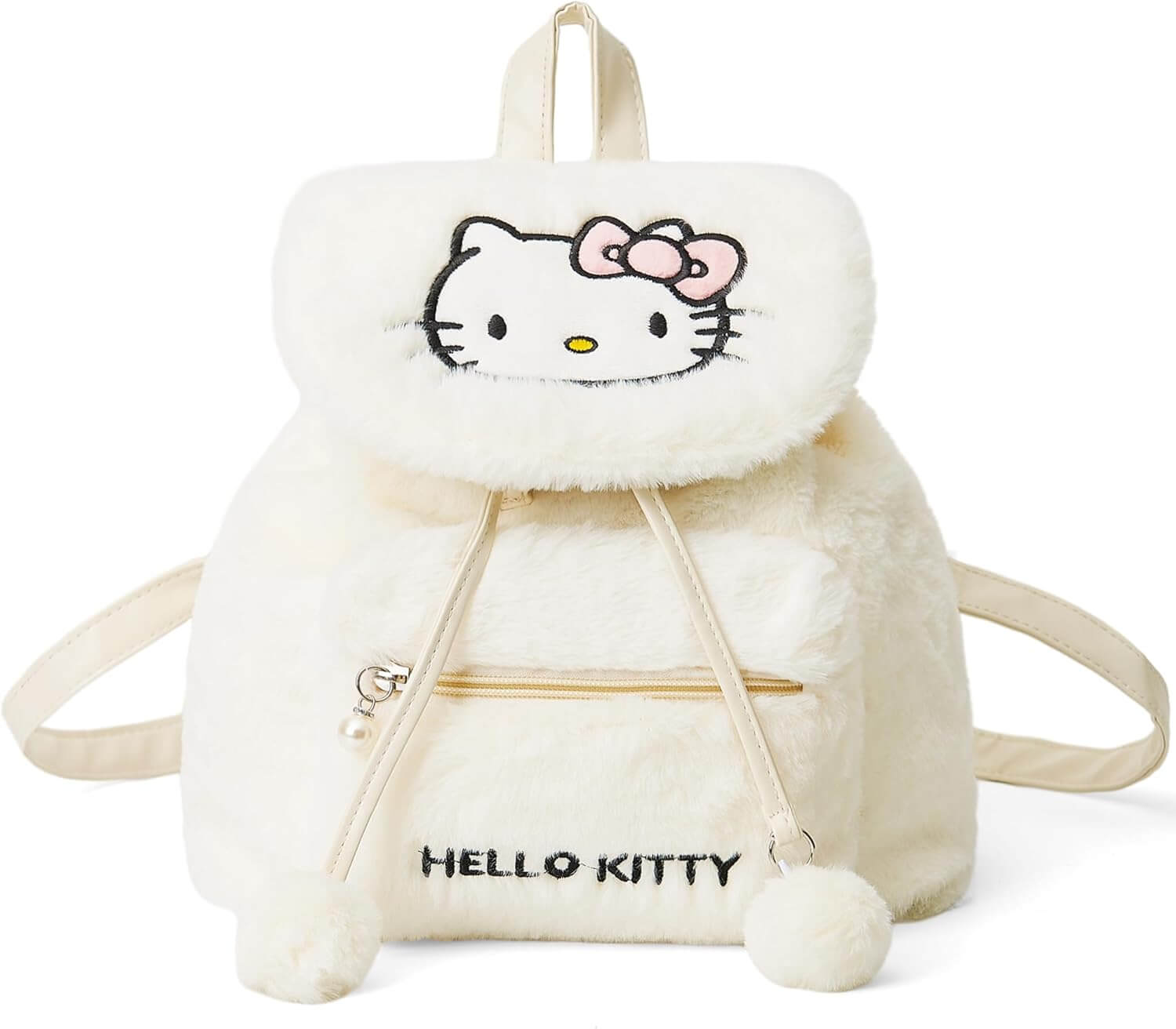 Sanrio Cute Plush Backpack – Soft Fuzzy Cartoon Bucket Purse for Kids  Sanrio Plush Backpack – Adorable Soft Fuzzy Cartoon Bucket Purse