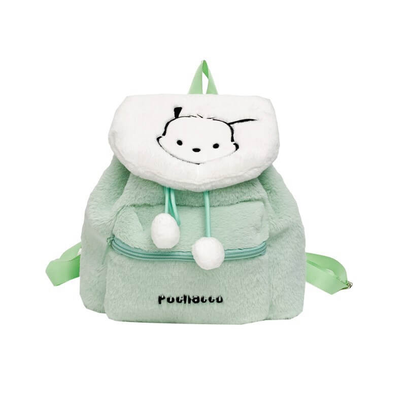 Sanrio Cute Plush Backpack – Cartoon Bucket Purse for Girls and Young Women  Sanrio Plush Backpack – Fun and Playful Cartoon Bucket Purse for All Ages