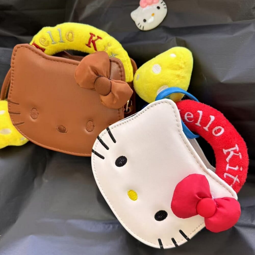 Fashionable Kelly mini handbag for kids with KT cat  Plush KT cat mini handbag for school or travel