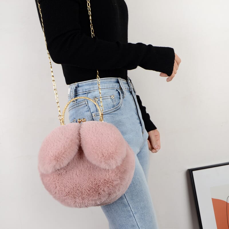 Fashion rabbit ear shoulder crossbody handbag