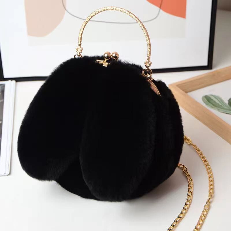 Kawaii plush rabbit round purse for fashion lovers