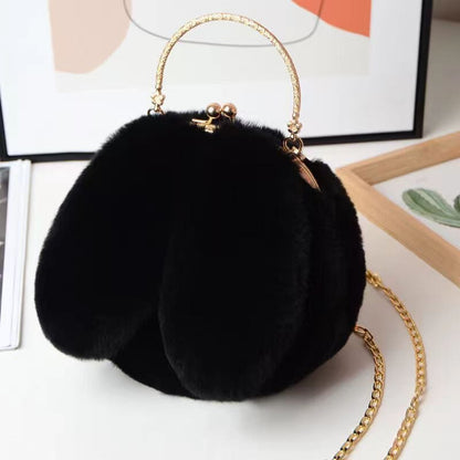 Kawaii plush rabbit round purse for fashion lovers