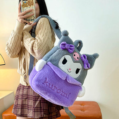 Cinnamoroll and Hello Kitty printed Sanrio cartoon backpack