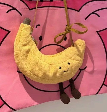 Banana sun fruit crossbody bag, Jellycat fun fashion bag for a trendy and fun look