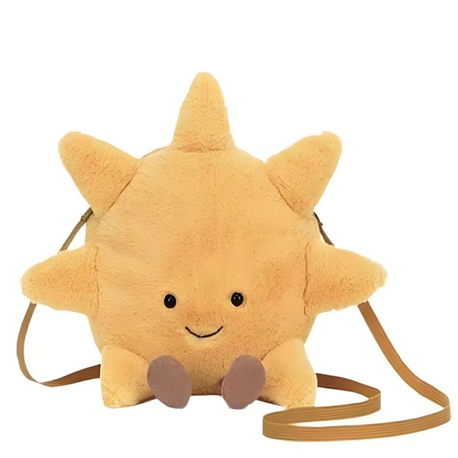 Fruit-themed Jellycat crossbody bag, banana sun design for a stylish and unique accessory