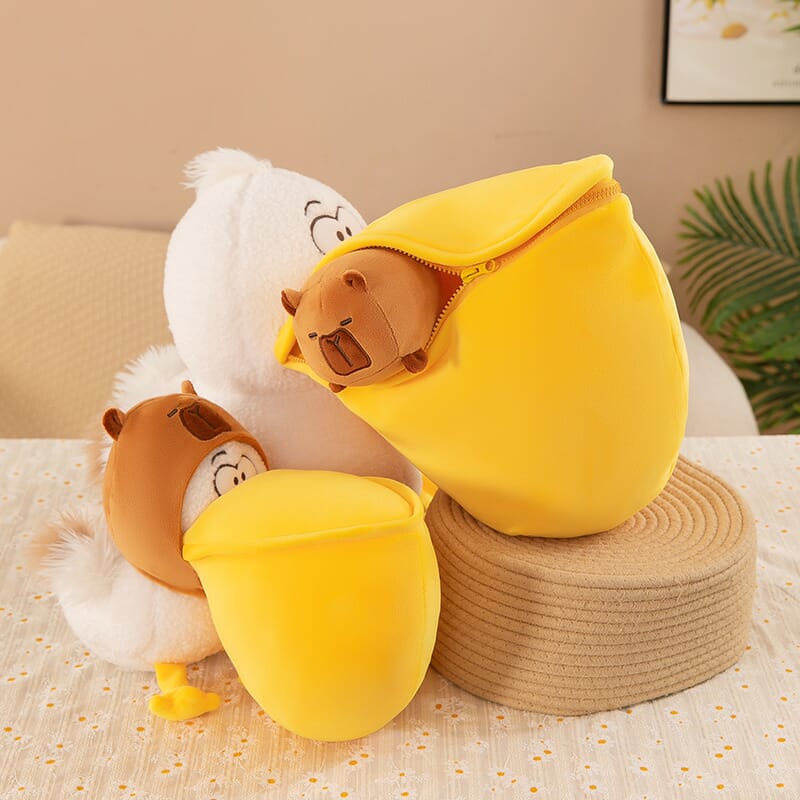 Cute pelican plush toy, big-mouth design stuffed doll for children