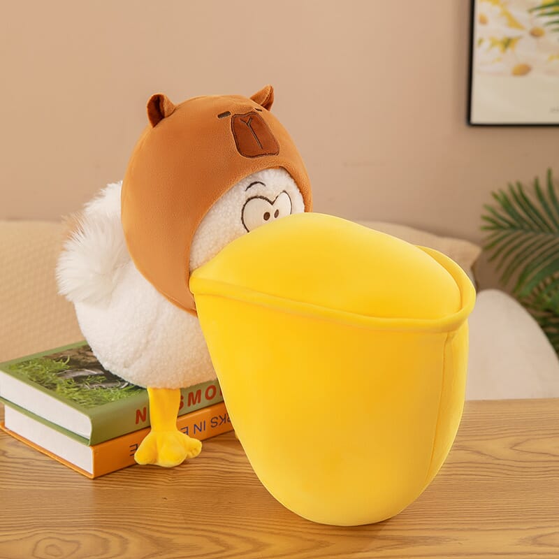 Adorable pelican plush toy, big-mouth design perfect for cuddles  Big-mouth pelican stuffed animal, cute and soft plush toy for kids  Funny big-mouth pelican plush toy, fun stuffed animal for home and play