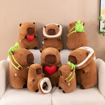 Cute capybara stuffed toy, huggable plush doll for playtime and decor