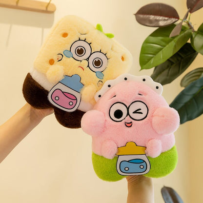 Funny SpongeBob Patrick plush doll, cute baby bottle toy for toddlers  SpongeBob Patrick plush toy with baby bottle, perfect gift for kids
