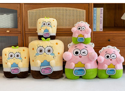 Adorable baby bottle SpongeBob Patrick plush doll, cuddly toy for children