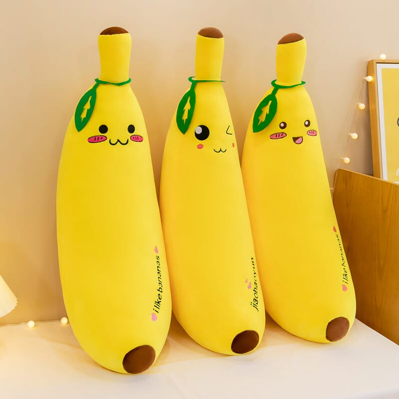 Soft banana plush toy, creative simulation banana stuffed doll