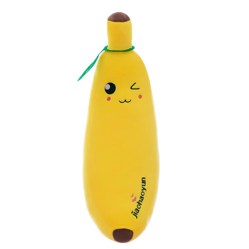 Simulation banana plush toy, cute and huggable stuffed fruit for playtime