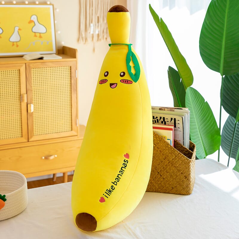 Soft and squishy banana plush toy, perfect for children’s play and decoration