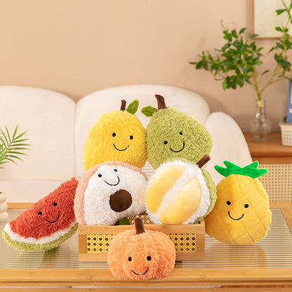Simulation banana plush toy, soft and squishy stuffed fruit for kids