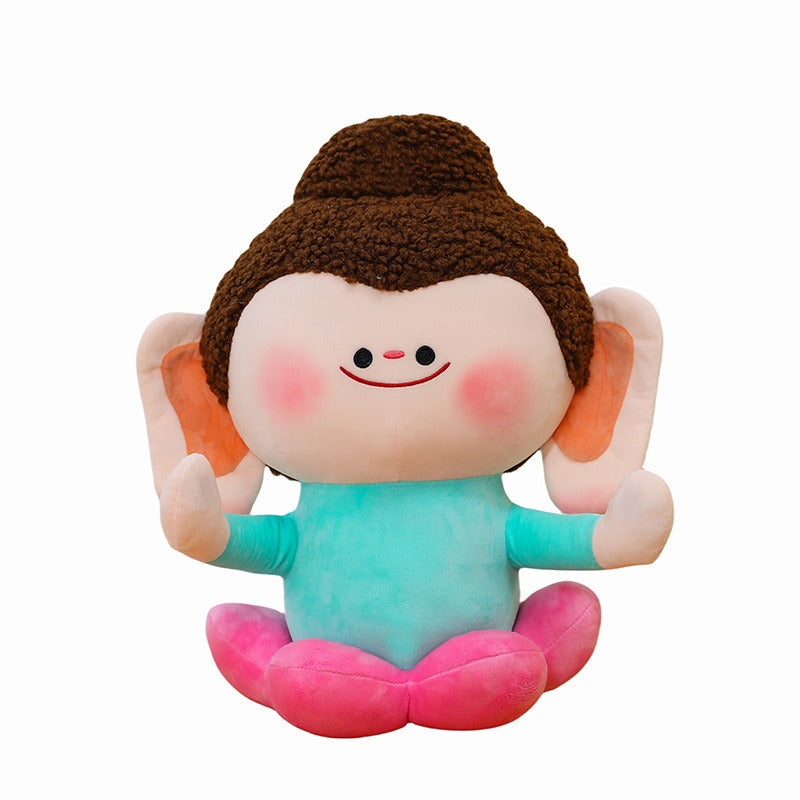 Lotus Buddha doll inspired by Yungang Grottoes, Chinese heritage souvenir  Yungang Grottoes Buddha figurine, lotus design collectible doll