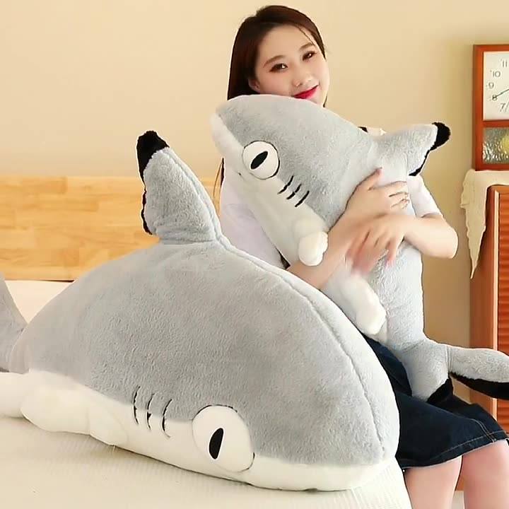 Cute shark plush toy doll, funny stuffed animal for birthdays and holidays