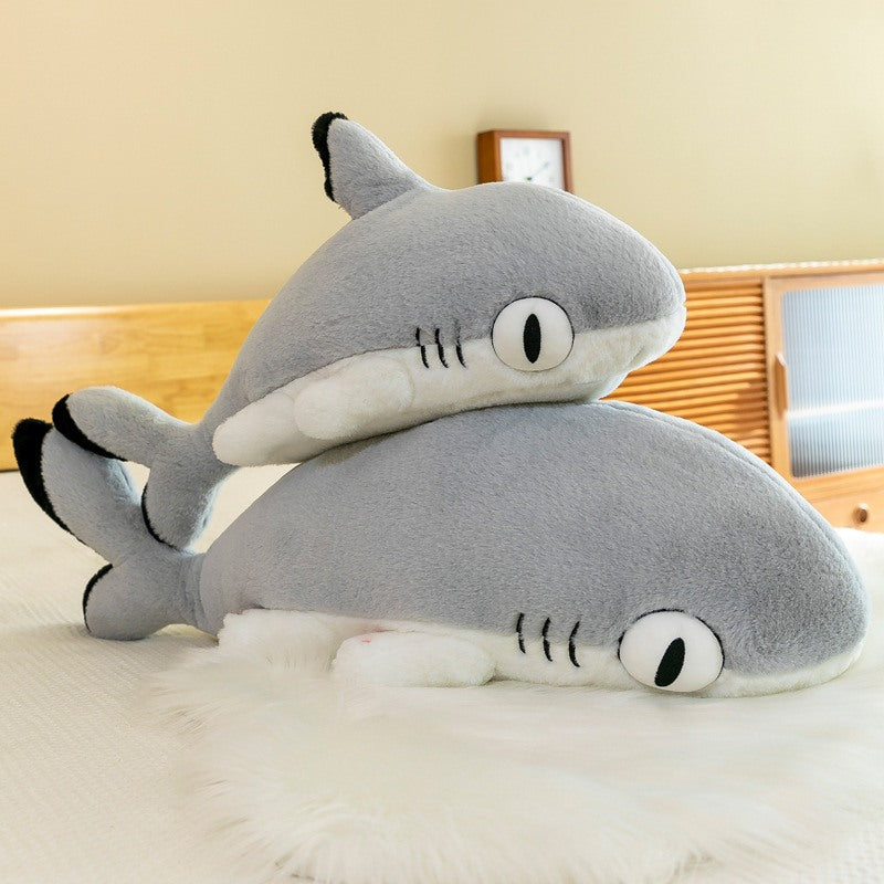 Soft shark plush toy, adorable stuffed animal gift for children  Funny cartoon shark plush doll, perfect for cuddles and gifts