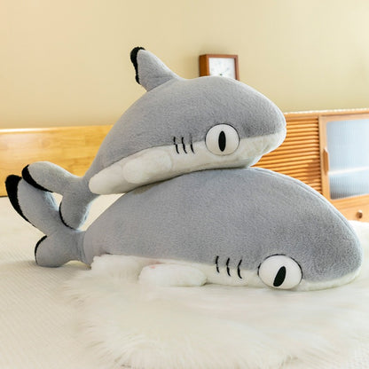 Soft shark plush toy, adorable stuffed animal gift for children  Funny cartoon shark plush doll, perfect for cuddles and gifts