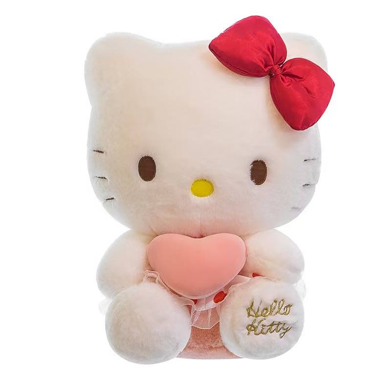 Cute Hello Kitty plush doll, perfect gift for girls and fans  Soft Hello Kitty cartoon stuffed toy, cuddly plush for playtime and decor