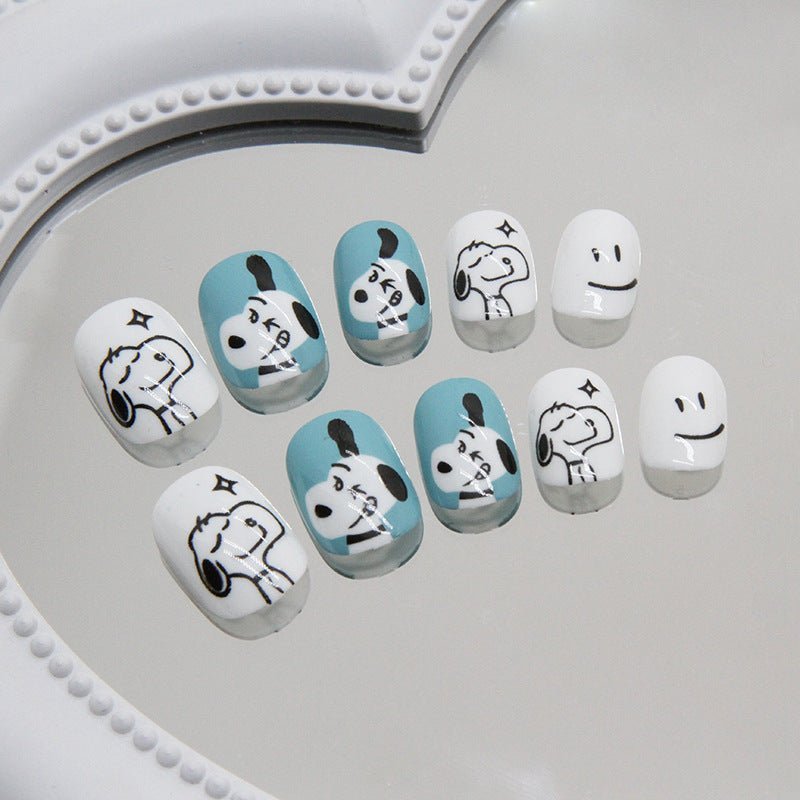 20 Styles Cartoon Handmade Press On Nails For Kids(9006) - Gookka