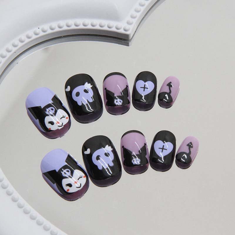 20 Styles Cartoon Handmade Press On Nails For Kids(9006) - Gookka