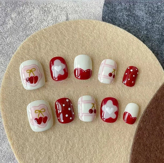 20 Styles Cartoon Handmade Press On Nails For Kids(9006) - Gookka