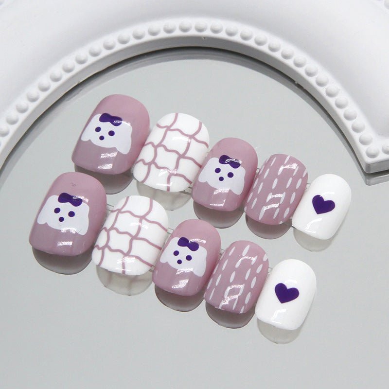 20 Styles Cartoon Handmade Press On Nails For Kids(9006) - Gookka