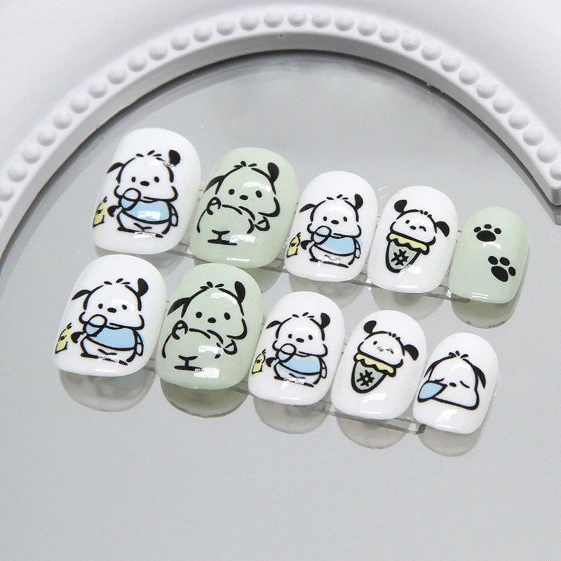 20 Styles Cartoon Handmade Press On Nails For Kids(9006) - Gookka