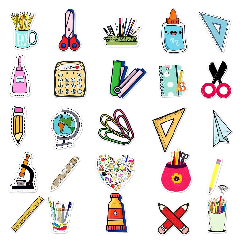 Stationery-309 Stickers – Cute Stationery Stickers for Decorating Your Work Desk  Stationery-309 Stickers – 50pcs of Fun Stickers for Stationery Collectors and Enthusiasts  Stationery-309 Stickers – Vibrant Stationery Stickers for Customizing Cards and In
