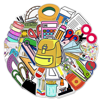 Stationery-309 Stickers – 50pcs of Colorful Stickers for Customizing Journals and Planners  Stationery-309 Stickers – Stationery-Themed Stickers for Organizing and Decorating  Stationery-309 Stickers – 50pcs Creative Stickers for Crafting, Scrapbooking, a