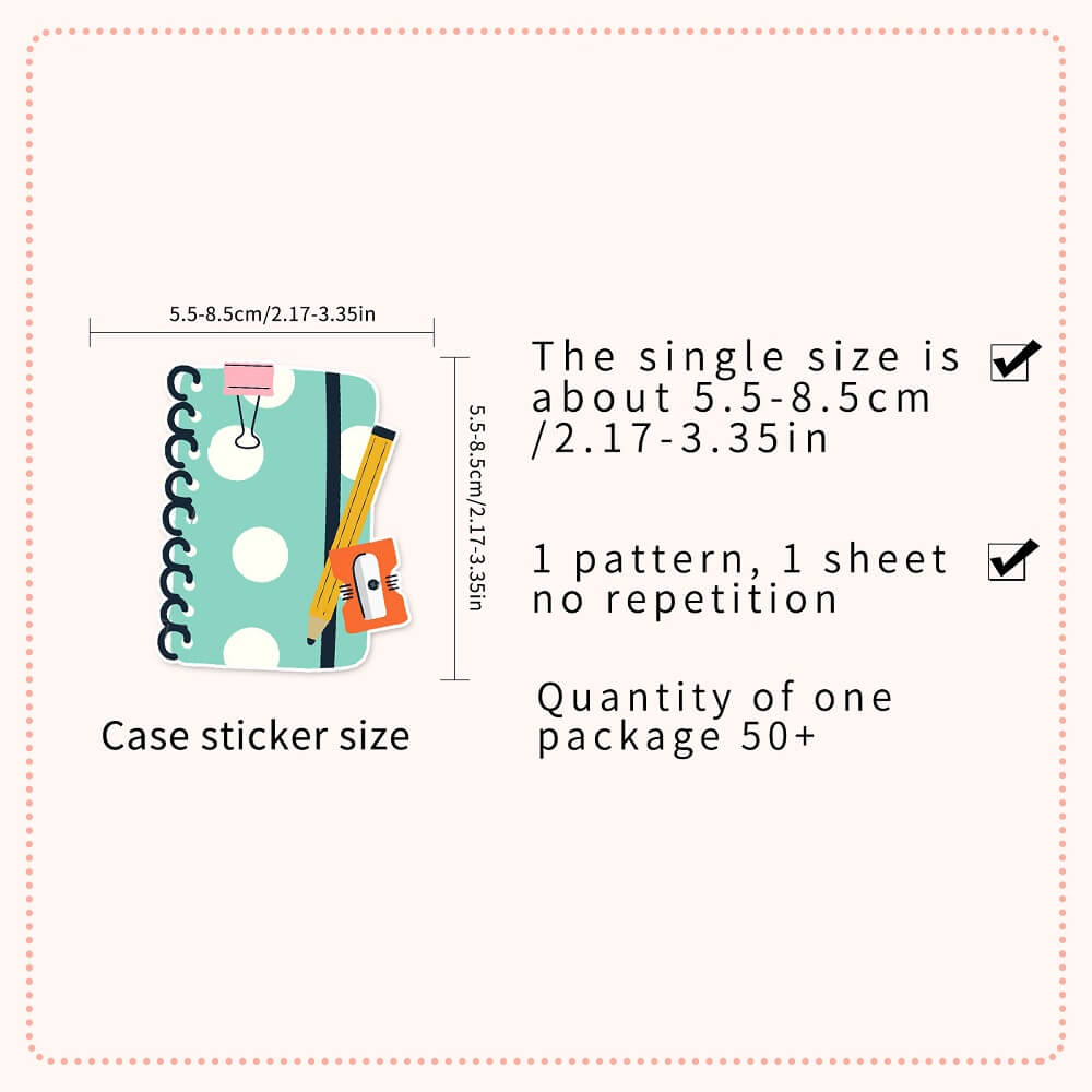 Stationery-309 Stickers – Personalized Stickers for School Supplies and Office Stationery