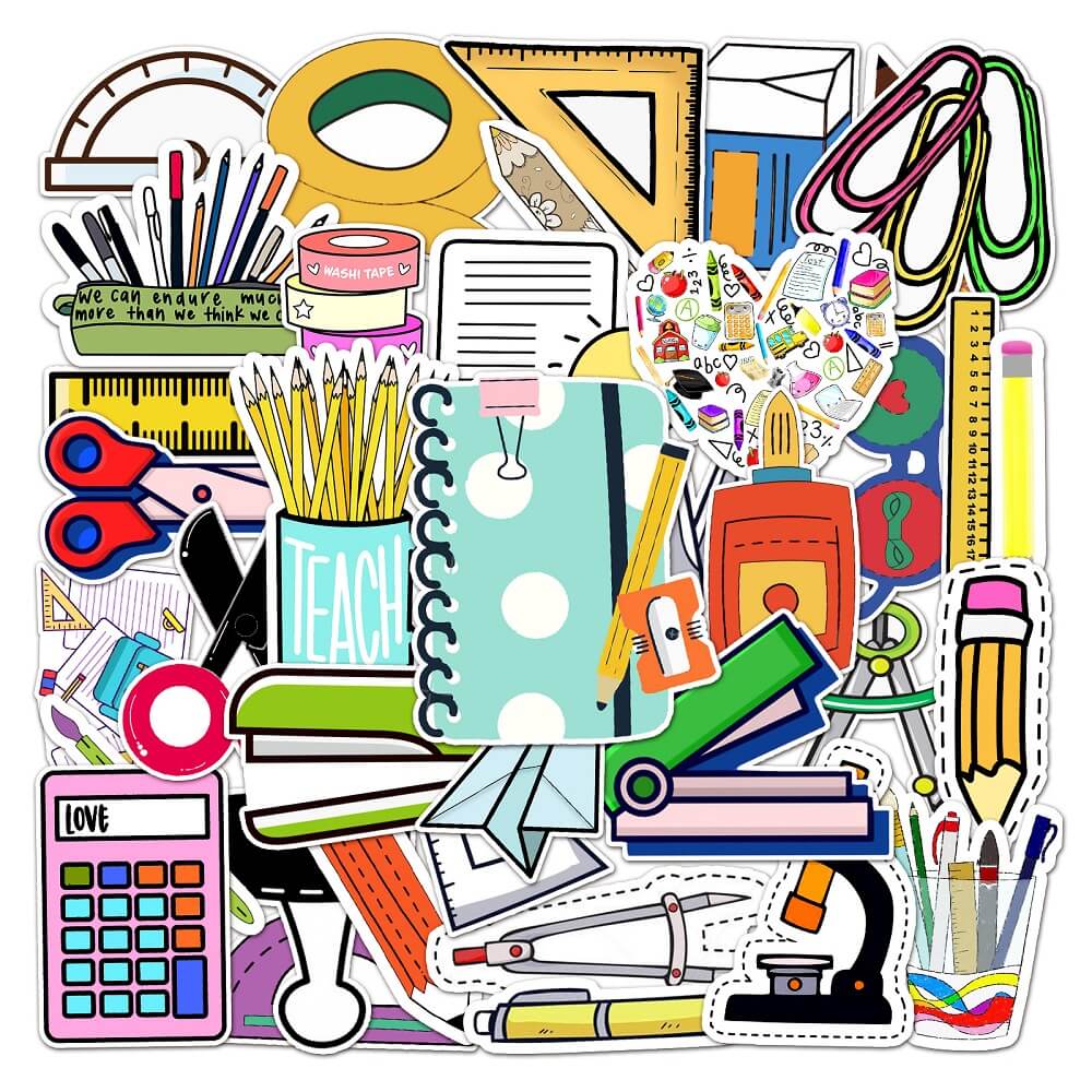 Stationery-309 Stickers – Fun, Colorful Stickers for Decorating Folders and Binders  Stationery-309 Stickers – 50pcs Stickers for Adding a Personal Touch to Your Stationery Collection